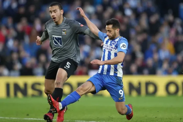 Framed Print : Brighton and Hove Albion vs. Coventry City: FA Cup 5th Round Battle at the American Express Community Stadium (17FEB18) Framed Print : Brighton and Hove Albion vs. Coventry City: FA Cup 5th Round Battle at the American Express Community Stadium (17FEB18)