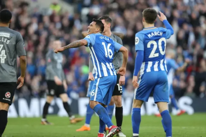 Framed Print : Brighton and Hove Albion vs. Coventry City: FA Cup 5th Round Battle at American Express Community Stadium (17FEB18) Framed Print : Brighton and Hove Albion vs. Coventry City: FA Cup 5th Round Battle at American Express Community Stadium (17FEB18)