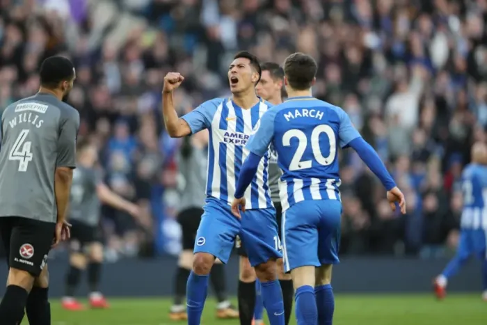Framed Print : Brighton and Hove Albion vs. Coventry City: FA Cup 5th Round Battle at the American Express Community Stadium (17FEB18) Framed Print : Brighton and Hove Albion vs. Coventry City: FA Cup 5th Round Battle at the American Express Community Stadium (17FEB18)
