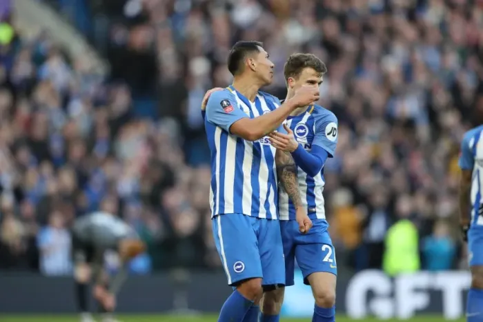 Framed Print : Brighton and Hove Albion vs. Coventry City: FA Cup 5th Round Battle at American Express Community Stadium (17FEB18) Framed Print : Brighton and Hove Albion vs. Coventry City: FA Cup 5th Round Battle at American Express Community Stadium (17FEB18)
