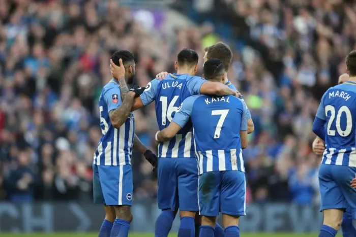 Framed Print : Brighton and Hove Albion vs. Coventry City: FA Cup 5th Round Battle at American Express Community Stadium (17FEB18) Framed Print : Brighton and Hove Albion vs. Coventry City: FA Cup 5th Round Battle at American Express Community Stadium (17FEB18)