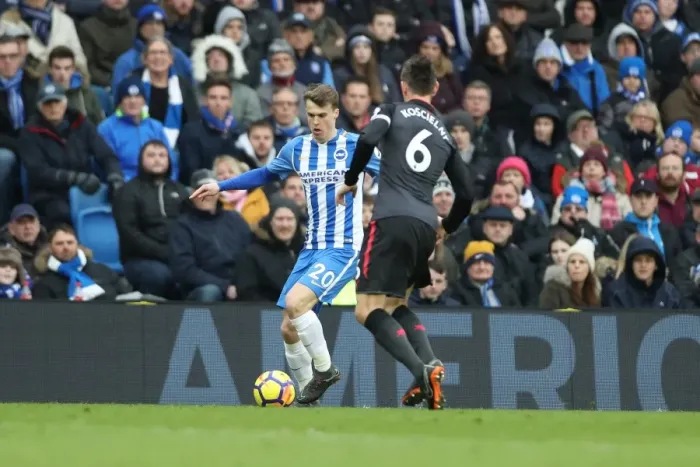 Framed Print : Brighton and Hove Albion vs. Arsenal: Premier League Showdown at American Express Community Stadium (04MAR18)