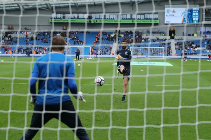 Framed Print : Brighton and Hove Albion vs. Huddersfield Town: A Premier League Clash at American Express Community Stadium (07APR18)