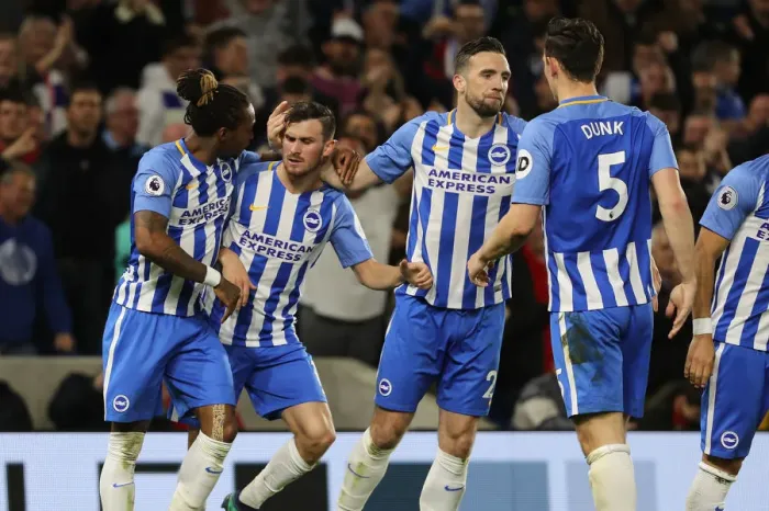 Framed Print : Brighton and Hove Albion vs. Tottenham Hotspur: Premier League Battle at American Express Community Stadium (17APR18)