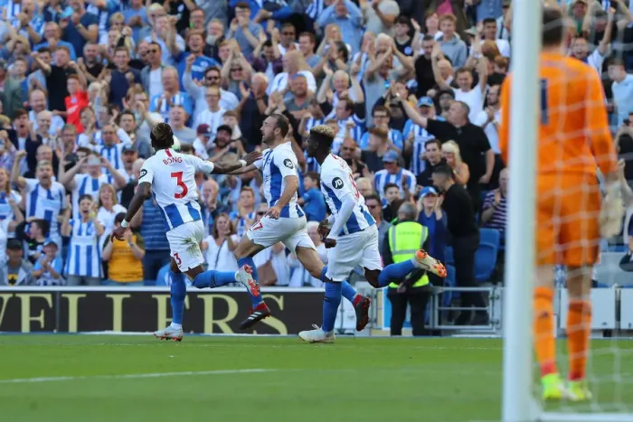 Framed Print : Brighton and Hove Albion vs. Fulham: Premier League Showdown at American Express Community Stadium (September 1, 2018)
