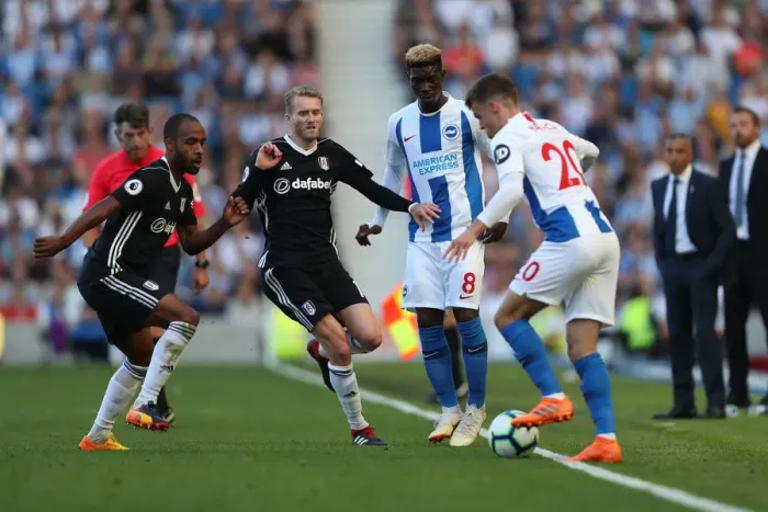 Framed Print : Brighton and Hove Albion vs. Fulham: Premier League Showdown at American Express Community Stadium (September 1, 2018)