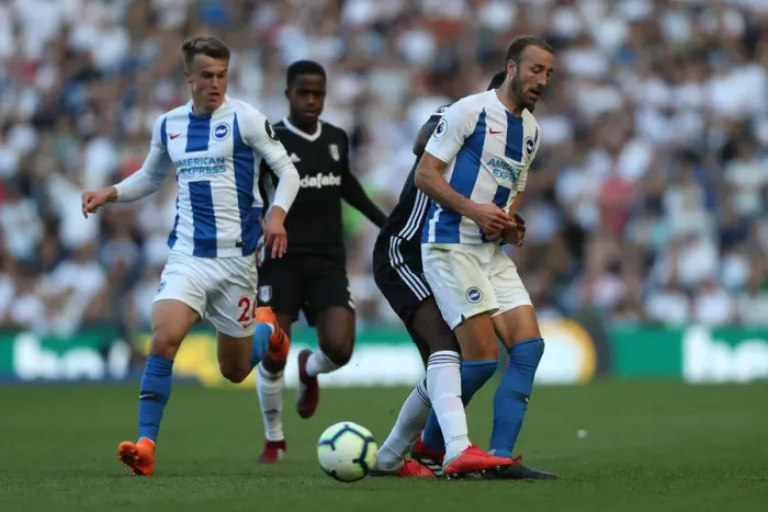 Framed Print : Brighton and Hove Albion vs. Fulham: Premier League Showdown at American Express Community Stadium (September 1, 2018)