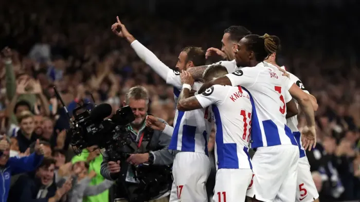 Framed Print : Brighton & Hove Albion vs. West Ham United: Premier League Showdown at American Express Community Stadium (5th October 2018)