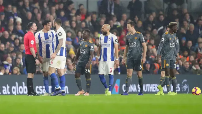 Framed Print : Brighton and Hove Albion vs. Leicester City: Premier League Showdown at American Express Community Stadium (Nov. 24, 2018) Framed Print : Brighton and Hove Albion vs. Leicester City: Premier League Showdown at American Express Community Stadium (Nov. 24, 2018)