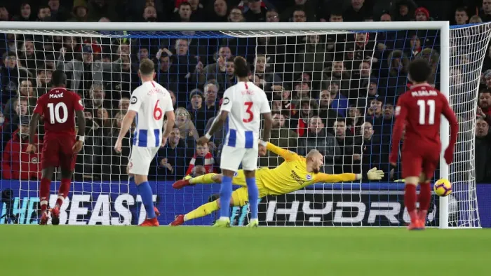 Framed Print : Brighton and Hove Albion vs. Liverpool: A Premier League Showdown at American Express Community Stadium (January 9, 2019)