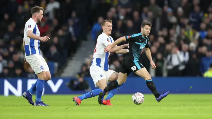 Framed Print : Brighton & Hove Albion vs. West Bromwich Albion: Emirates FA Cup Clash at American Express Community Stadium (January 26, 2019) Framed Print : Brighton & Hove Albion vs. West Bromwich Albion: Emirates FA Cup Clash at American Express Community Stadium (January 26, 2019)