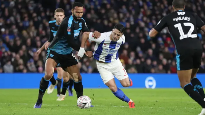 Framed Print : Brighton & Hove Albion vs. West Bromwich Albion: Emirates FA Cup Clash at American Express Community Stadium (January 26, 2019) Framed Print : Brighton & Hove Albion vs. West Bromwich Albion: Emirates FA Cup Clash at American Express Community Stadium (January 26, 2019)