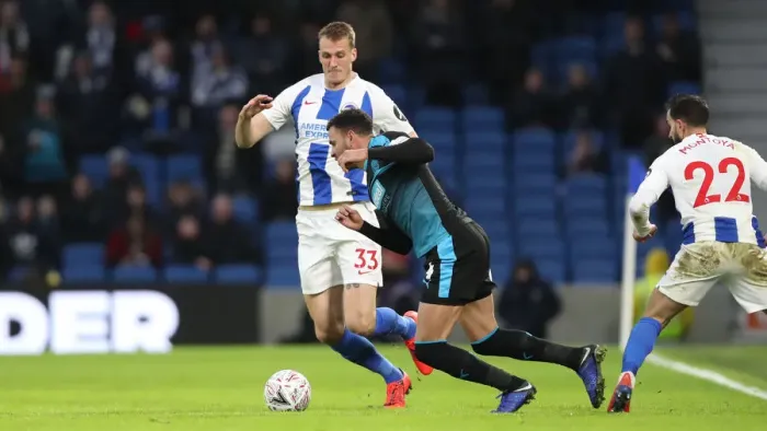 Framed Print : Brighton & Hove Albion vs. West Bromwich Albion: Emirates FA Cup Clash at American Express Community Stadium (January 26, 2019) Framed Print : Brighton & Hove Albion vs. West Bromwich Albion: Emirates FA Cup Clash at American Express Community Stadium (January 26, 2019)