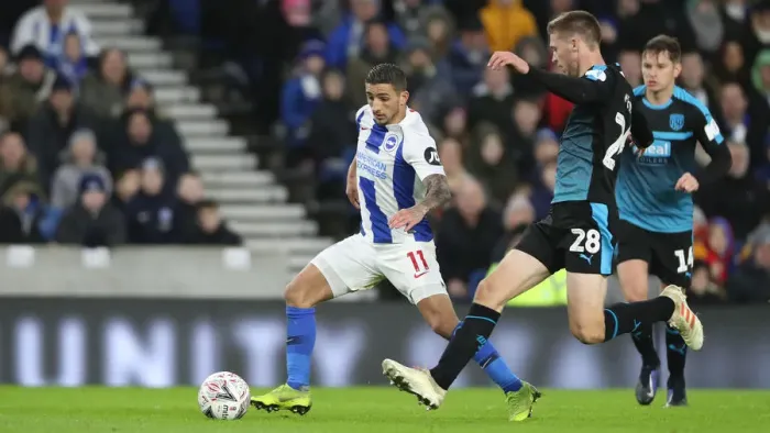 Framed Print : Brighton & Hove Albion vs. West Bromwich Albion: Emirates FA Cup Clash at American Express Community Stadium (January 26, 2019) Framed Print : Brighton & Hove Albion vs. West Bromwich Albion: Emirates FA Cup Clash at American Express Community Stadium (January 26, 2019)