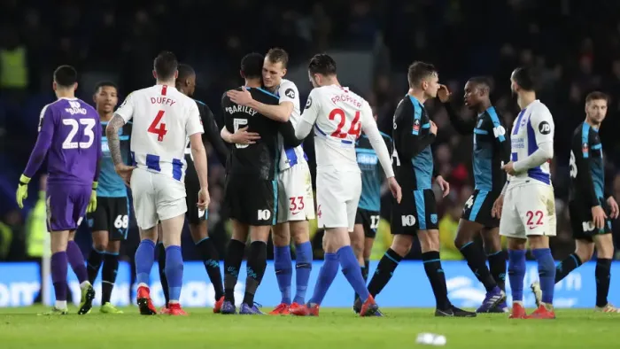 Framed Print : Brighton and Hove Albion vs. West Bromwich Albion: FA Cup Clash at American Express Community Stadium (26th January 2019)