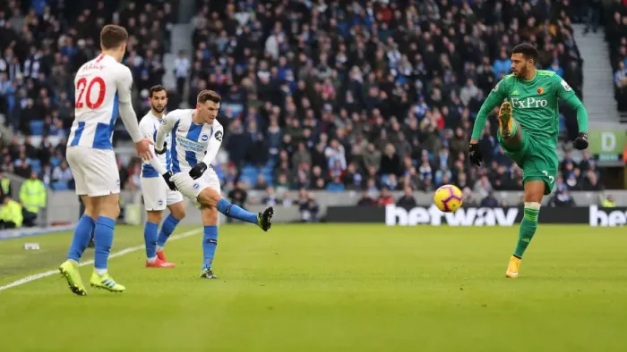 Framed Print : Brighton and Hove Albion vs. Watford: Premier League Showdown at American Express Community Stadium (February 2, 2019) Framed Print : Brighton and Hove Albion vs. Watford: Premier League Showdown at American Express Community Stadium (February 2, 2019)