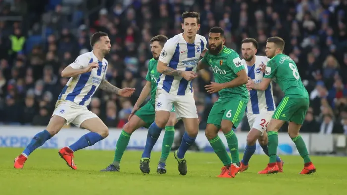 Framed Print : Brighton and Hove Albion vs. Watford: Premier League Showdown at American Express Community Stadium (February 2, 2019) Framed Print : Brighton and Hove Albion vs. Watford: Premier League Showdown at American Express Community Stadium (February 2, 2019)
