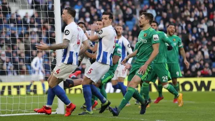 Framed Print : Brighton and Hove Albion vs. Watford: Premier League Showdown at American Express Community Stadium (02FEB19)