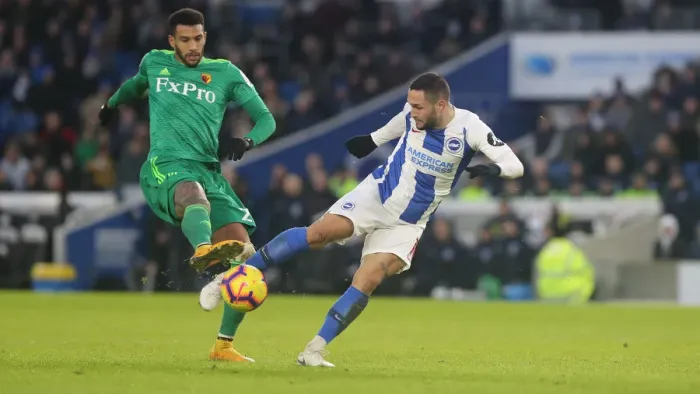 Framed Print : Brighton and Hove Albion vs. Watford: Premier League Showdown at American Express Community Stadium (February 2019) Framed Print : Brighton and Hove Albion vs. Watford: Premier League Showdown at American Express Community Stadium (February 2019)