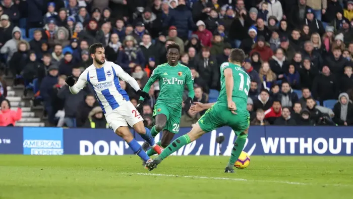 Framed Print : Brighton and Hove Albion vs. Watford: Premier League Showdown at American Express Community Stadium (February 2, 2019) Framed Print : Brighton and Hove Albion vs. Watford: Premier League Showdown at American Express Community Stadium (February 2, 2019)