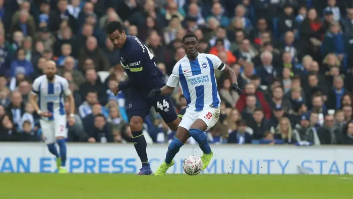 Framed Print : Brighton & Hove Albion vs. Derby County: Emirates FA Cup Battle at American Express Community Stadium (16th February 2019) Framed Print : Brighton & Hove Albion vs. Derby County: Emirates FA Cup Battle at American Express Community Stadium (16th February 2019)