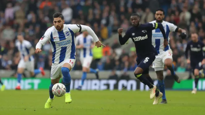 Framed Print : Brighton and Hove Albion vs. Derby County: Emirates FA Cup Showdown at American Express Community Stadium (February 16, 2019) Framed Print : Brighton and Hove Albion vs. Derby County: Emirates FA Cup Showdown at American Express Community Stadium (February 16, 2019)