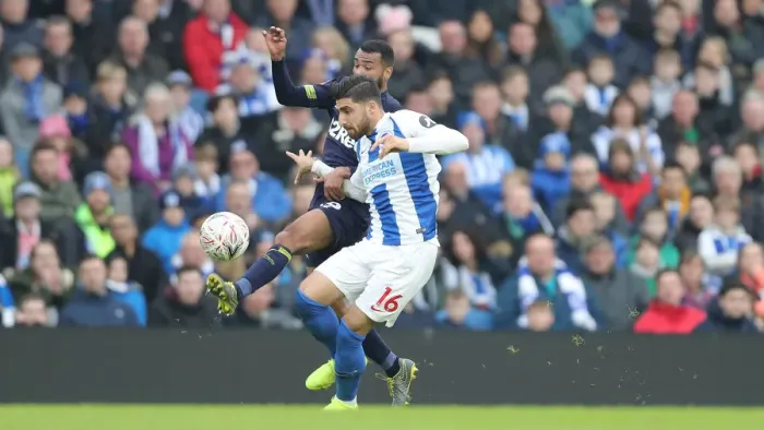 Framed Print : Brighton & Hove Albion vs. Derby County: FA Cup Fifth Round Clash at American Express Community Stadium (16FEB19) Framed Print : Brighton & Hove Albion vs. Derby County: FA Cup Fifth Round Clash at American Express Community Stadium (16FEB19)