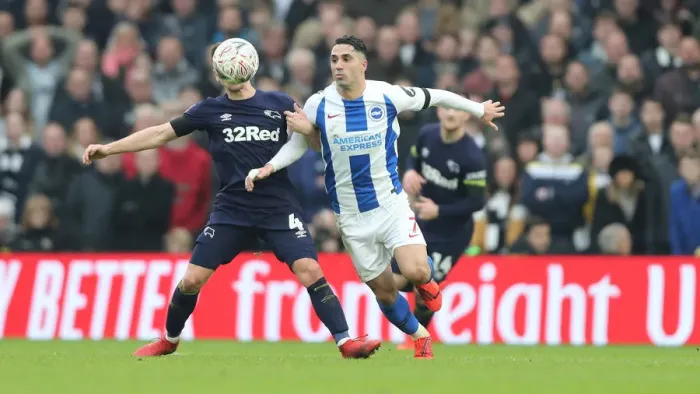 Framed Print : Brighton and Hove Albion vs. Derby County: Emirates FA Cup Showdown at American Express Community Stadium (February 16, 2019) Framed Print : Brighton and Hove Albion vs. Derby County: Emirates FA Cup Showdown at American Express Community Stadium (February 16, 2019)