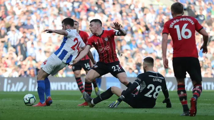 Framed Print : Brighton and Hove Albion vs. Southampton: Premier League Showdown at American Express Community Stadium (30MAR19) Framed Print : Brighton and Hove Albion vs. Southampton: Premier League Showdown at American Express Community Stadium (30MAR19)