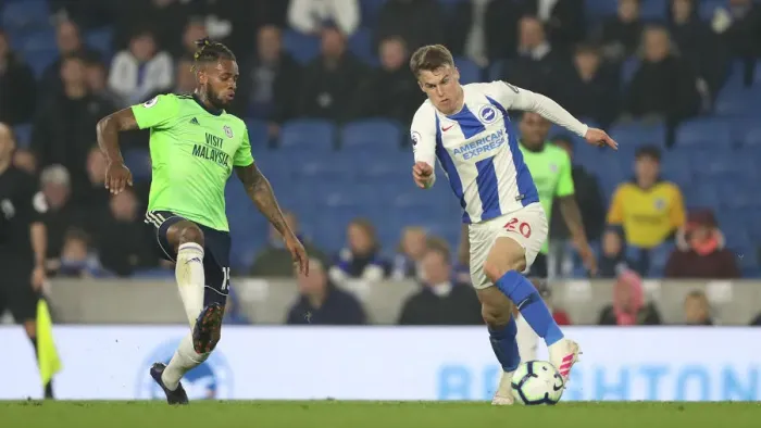 Framed Print : Brighton and Hove Albion vs. Cardiff City: Premier League Battle at American Express Community Stadium (16th April 2019) Framed Print : Brighton and Hove Albion vs. Cardiff City: Premier League Battle at American Express Community Stadium (16th April 2019)