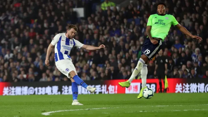 Framed Print : Brighton and Hove Albion vs. Cardiff City: Premier League Battle at American Express Community Stadium (16th April 2019) Framed Print : Brighton and Hove Albion vs. Cardiff City: Premier League Battle at American Express Community Stadium (16th April 2019)