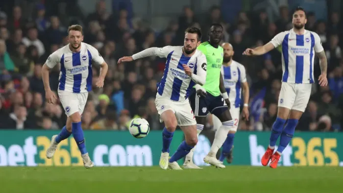 Framed Print : Brighton and Hove Albion vs. Cardiff City: Premier League Showdown at American Express Community Stadium (16th April 2019) Framed Print : Brighton and Hove Albion vs. Cardiff City: Premier League Showdown at American Express Community Stadium (16th April 2019)