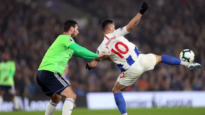 Framed Print : Brighton and Hove Albion vs. Cardiff City: Premier League Battle at American Express Community Stadium (16th April 2019) Framed Print : Brighton and Hove Albion vs. Cardiff City: Premier League Battle at American Express Community Stadium (16th April 2019)