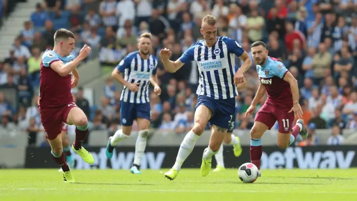 Framed Print : Brighton and Hove Albion vs. West Ham United: Premier League Showdown at American Express Community Stadium (17th August 2019) Framed Print : Brighton and Hove Albion vs. West Ham United: Premier League Showdown at American Express Community Stadium (17th August 2019)