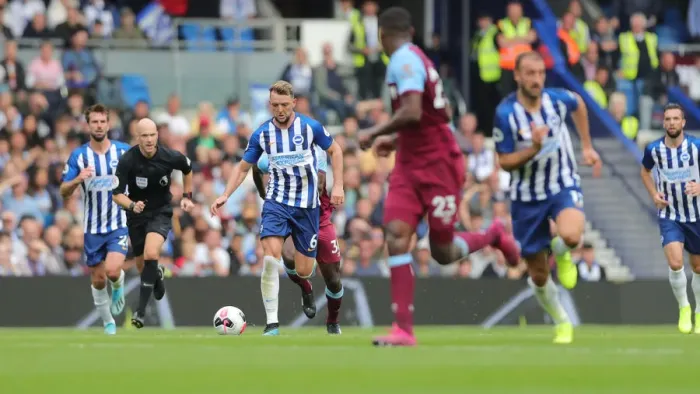 Framed Print : Brighton and Hove Albion vs. West Ham United: Premier League Battle at American Express Community Stadium (17.08.19) Framed Print : Brighton and Hove Albion vs. West Ham United: Premier League Battle at American Express Community Stadium (17.08.19)