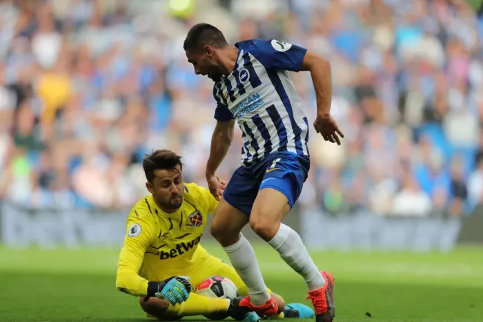 Framed Print : Brighton & Hove Albion vs. West Ham United: Premier League Showdown at American Express Community Stadium (August 17, 2019) Framed Print : Brighton & Hove Albion vs. West Ham United: Premier League Showdown at American Express Community Stadium (August 17, 2019)