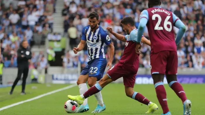 Framed Print : Brighton & Hove Albion vs. West Ham United: Premier League Battle at American Express Community Stadium (17th August 2019) Framed Print : Brighton & Hove Albion vs. West Ham United: Premier League Battle at American Express Community Stadium (17th August 2019)