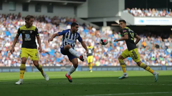 Framed Print : Brighton and Hove Albion vs. Southampton: Premier League Showdown at American Express Community Stadium (24Aug19)