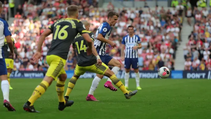 Framed Print : Brighton and Hove Albion vs. Southampton: Premier League Showdown at American Express Community Stadium (24.08.19)