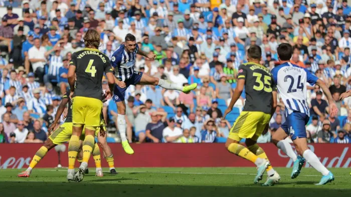Framed Print : Brighton and Hove Albion vs. Southampton: Premier League Showdown at American Express Community Stadium (24Aug19)