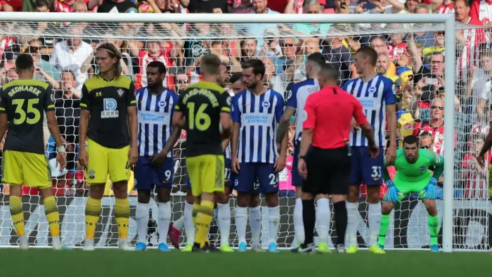 Framed Print : Brighton and Hove Albion vs. Southampton: Premier League Showdown at American Express Community Stadium (24Aug19)