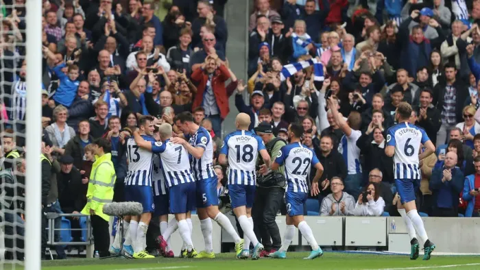 Framed Print : Brighton and Hove Albion vs. Tottenham Hotspur: Premier League Showdown at American Express Community Stadium (5th October 2019)