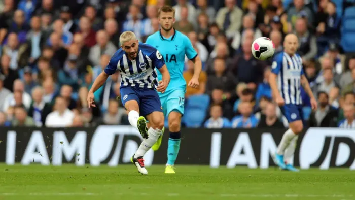 Framed Print : Brighton and Hove Albion vs. Tottenham Hotspur: Premier League Showdown at American Express Community Stadium (5th October 2019) Framed Print : Brighton and Hove Albion vs. Tottenham Hotspur: Premier League Showdown at American Express Community Stadium (5th October 2019)