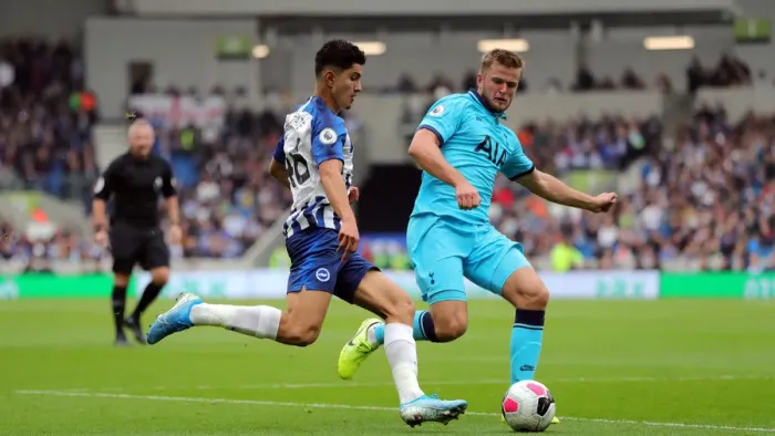 Framed Print : Brighton and Hove Albion vs. Tottenham Hotspur: Premier League Showdown at American Express Community Stadium (5th October 2019) Framed Print : Brighton and Hove Albion vs. Tottenham Hotspur: Premier League Showdown at American Express Community Stadium (5th October 2019)