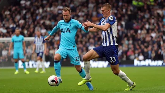 Framed Print : Brighton and Hove Albion vs. Tottenham Hotspur: Premier League Showdown at American Express Community Stadium (5th October 2019)