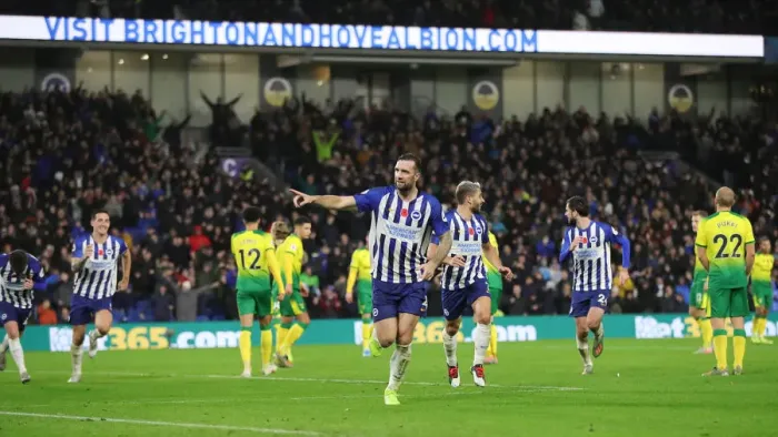 Framed Print : Brighton and Hove Albion vs. Norwich City: Premier League Showdown at American Express Community Stadium (November 2, 2019) Framed Print : Brighton and Hove Albion vs. Norwich City: Premier League Showdown at American Express Community Stadium (November 2, 2019)