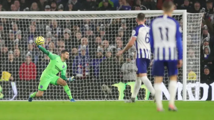 Framed Print : Brighton and Hove Albion vs. Leicester City: Premier League Showdown at American Express Community Stadium (November 23, 2019)