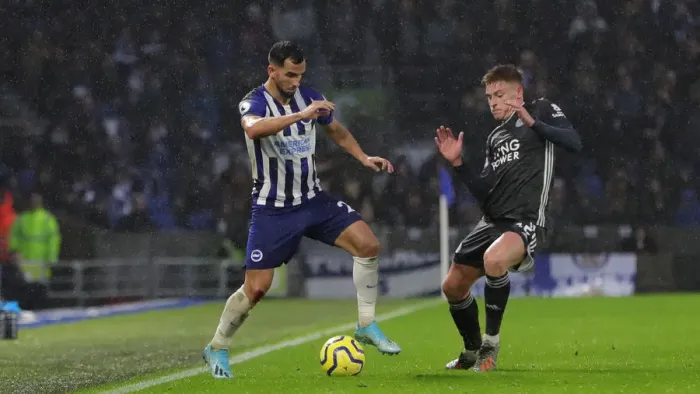 Framed Print : Brighton & Hove Albion vs. Leicester City: Premier League Showdown at American Express Community Stadium (November 2019)