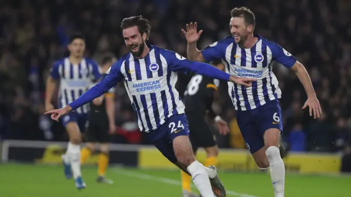 Framed Print : Brighton and Hove Albion vs. Wolverhampton Wanderers: Premier League Battle at American Express Community Stadium (December 8, 2019)