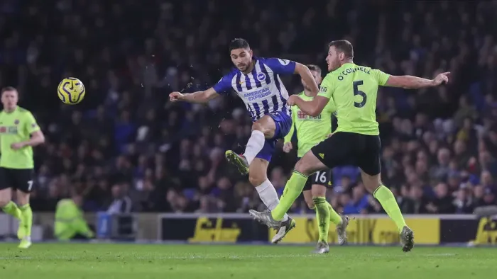 Framed Print : Brighton and Hove Albion vs. Sheffield United: Premier League Battle at American Express Community Stadium (21DEC19) Framed Print : Brighton and Hove Albion vs. Sheffield United: Premier League Battle at American Express Community Stadium (21DEC19)